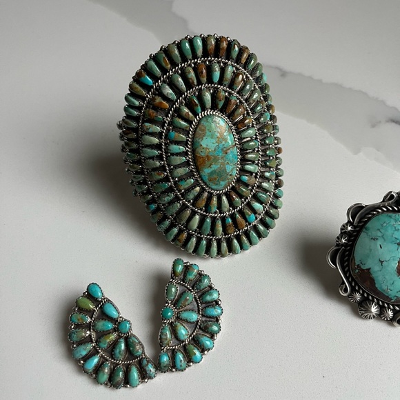 Jewelry - Navajo Handmade Turquoise Extra Large Cuff